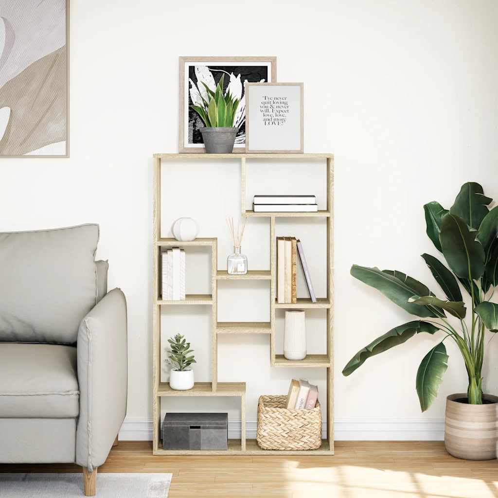 Bücherregal Sonoma-Eiche 72x20x120,5 cm Holzwerkstoff