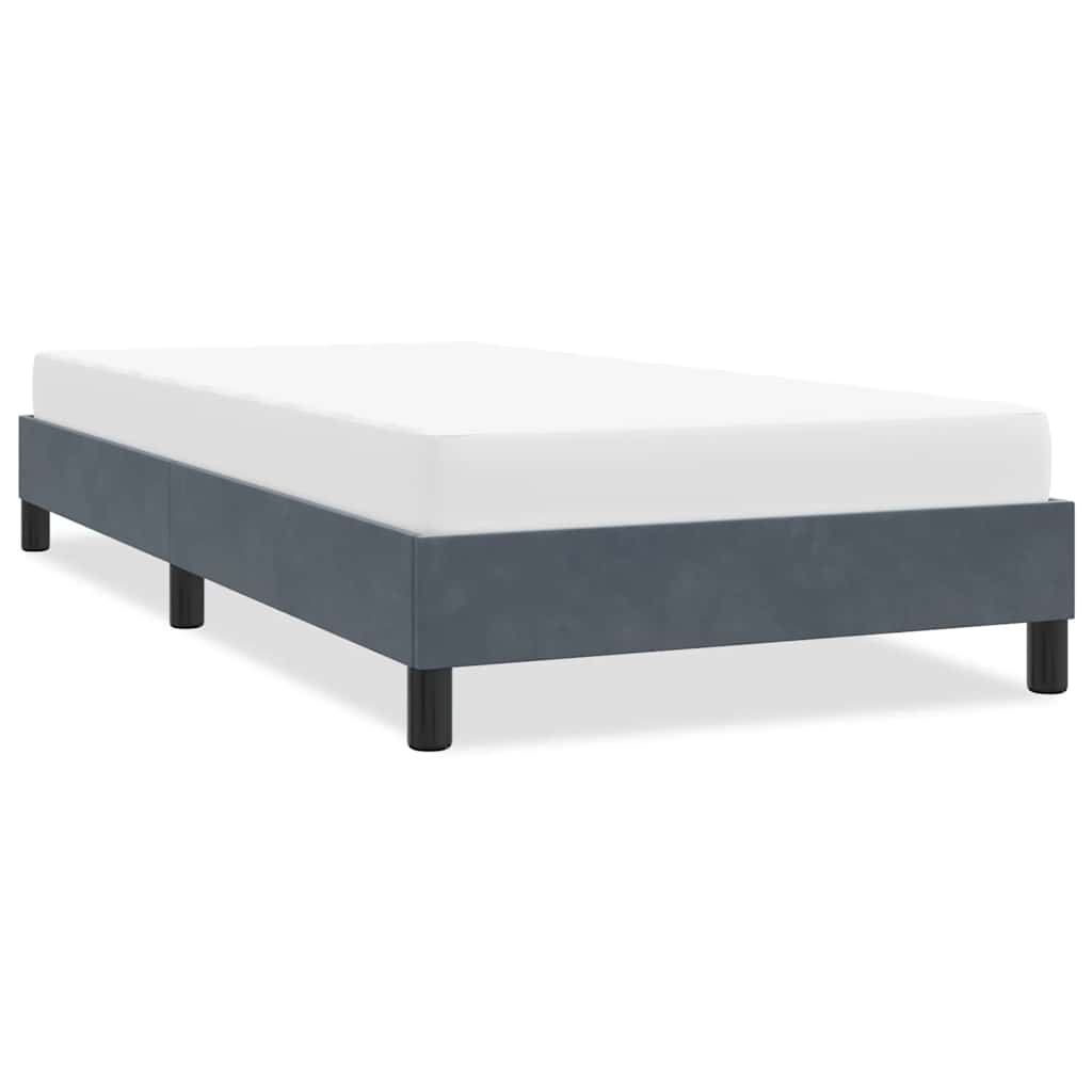 Bettgestell ohne Matratze Dunkelgrau 80x210 cm Samt