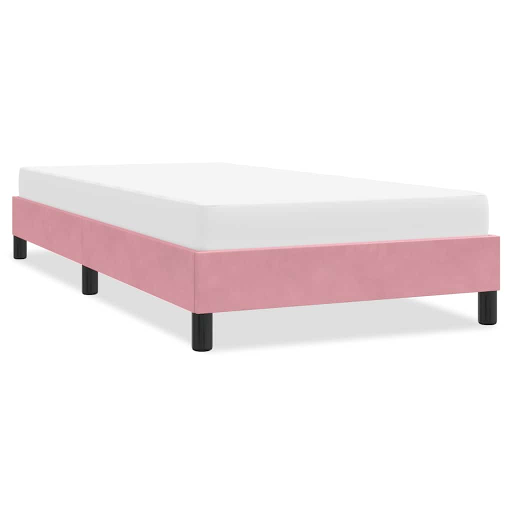 Bettgestell ohne Matratze Rosa 80x210 cm Samt