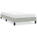 Bettgestell ohne Matratze Hellgrau 90x210 cm Samt