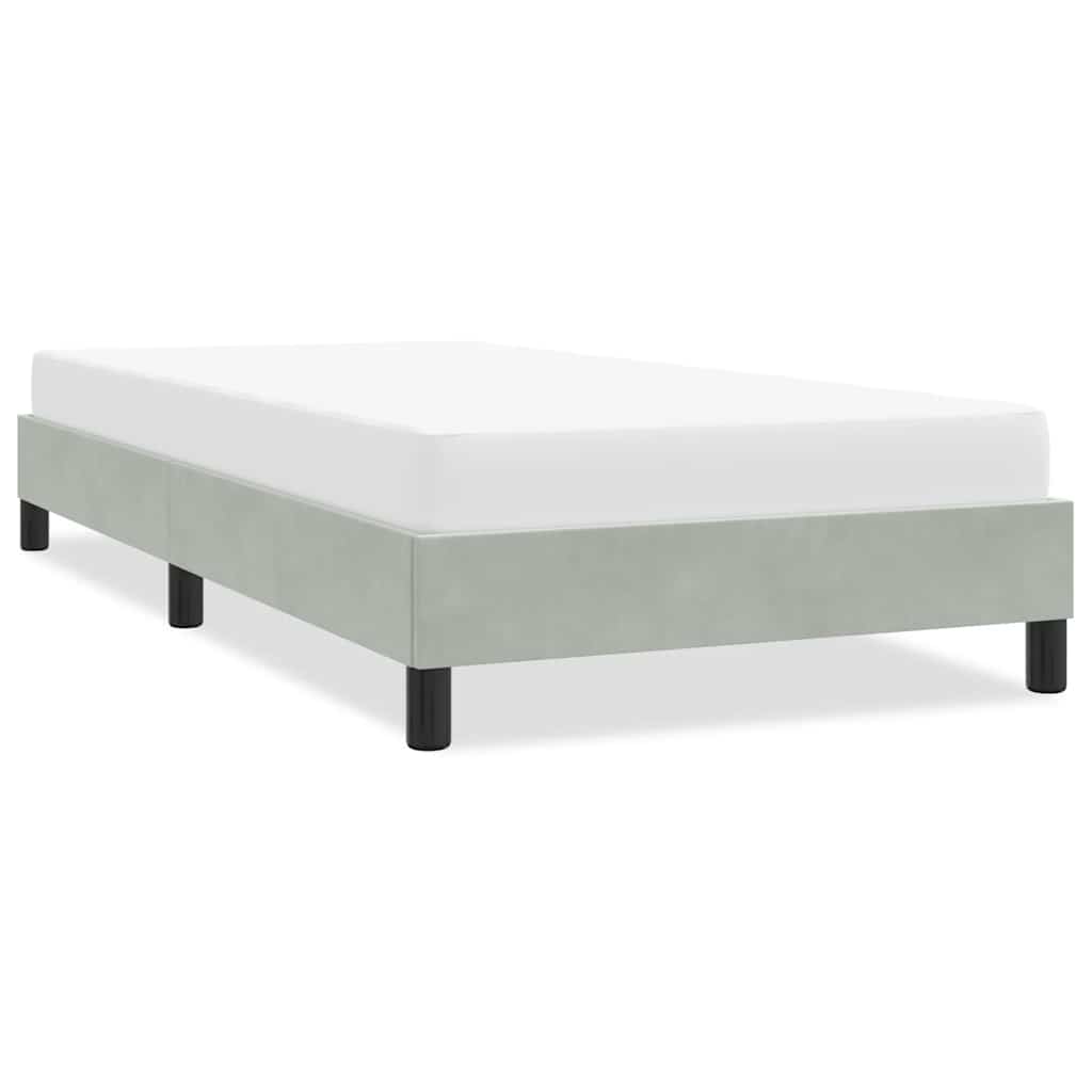 Bettgestell ohne Matratze Hellgrau 90x210 cm Samt