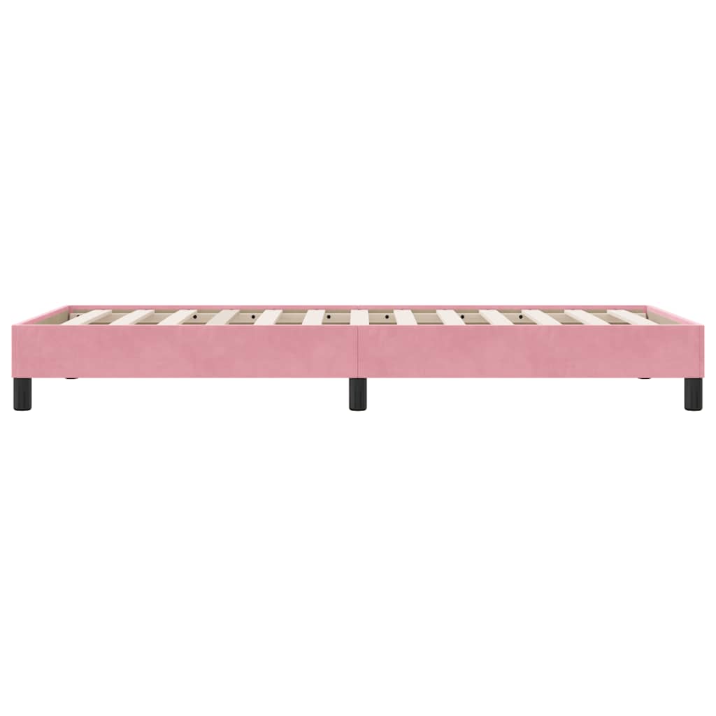 Bettgestell ohne Matratze Rosa 90x210 cm Samt