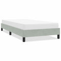 Bettgestell ohne Matratze Hellgrau 100x210 cm Samt