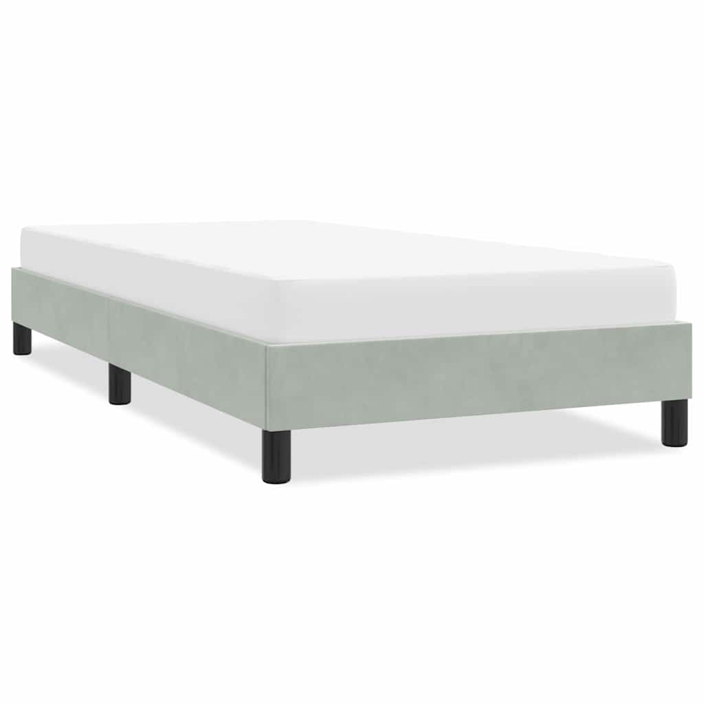 Bettgestell ohne Matratze Hellgrau 100x210 cm Samt