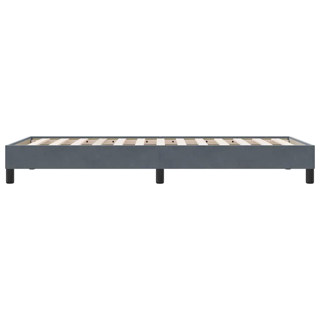 Bettgestell ohne Matratze Dunkelgrau 100x210 cm Samt