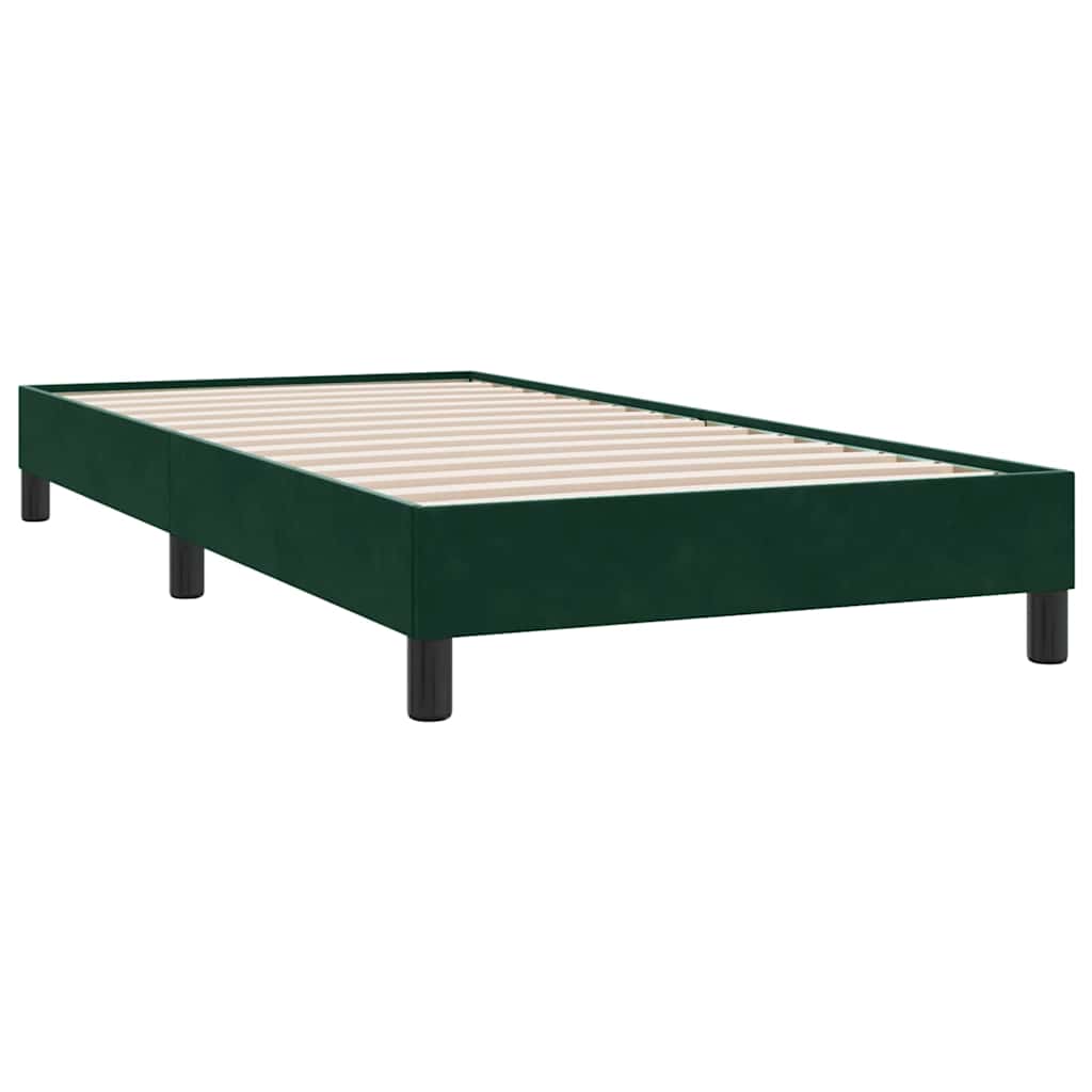 Bettgestell ohne Matratze Dunkelgrün 100x210 cm Samt