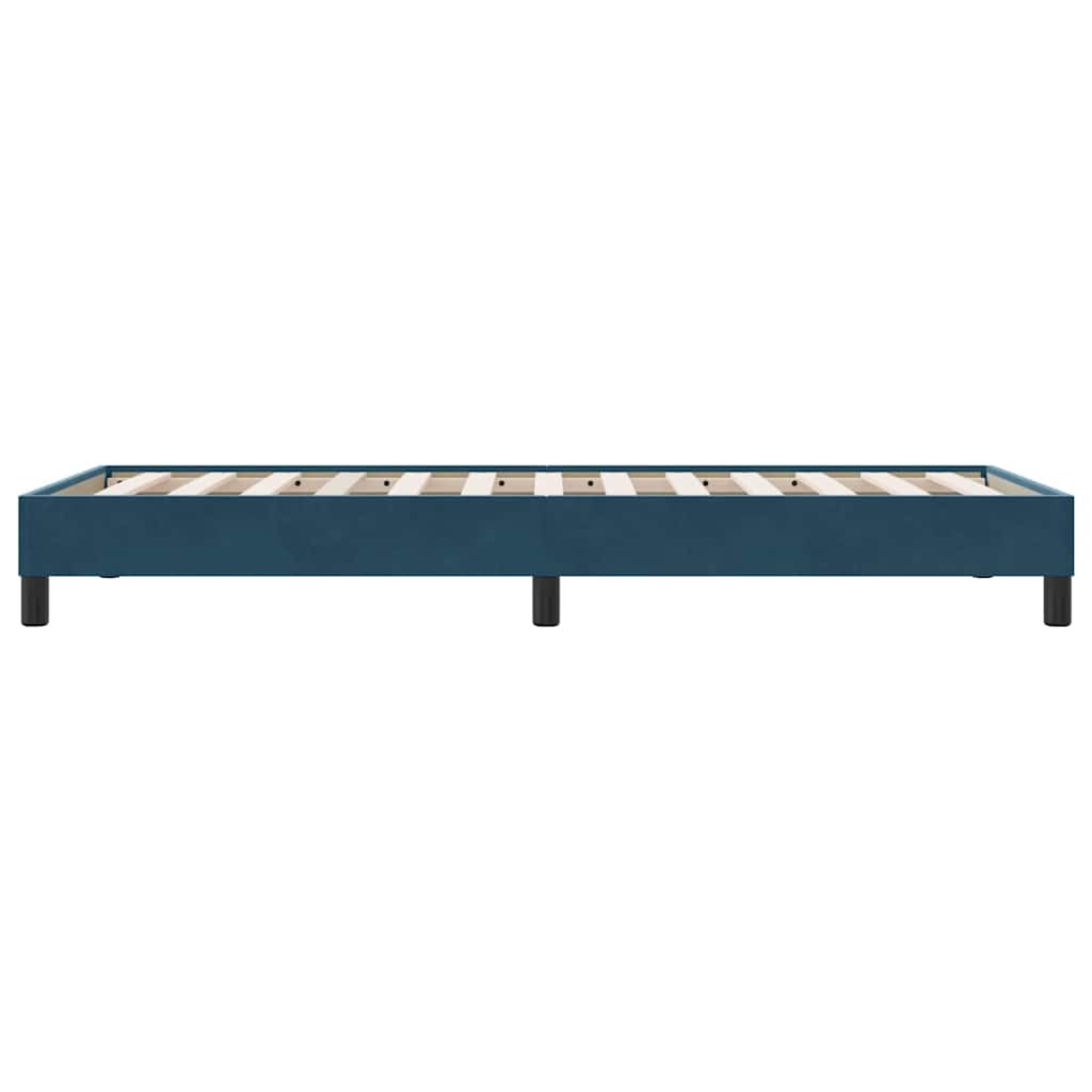 Bettgestell ohne Matratze Dunkelblau 100x210 cm Samt