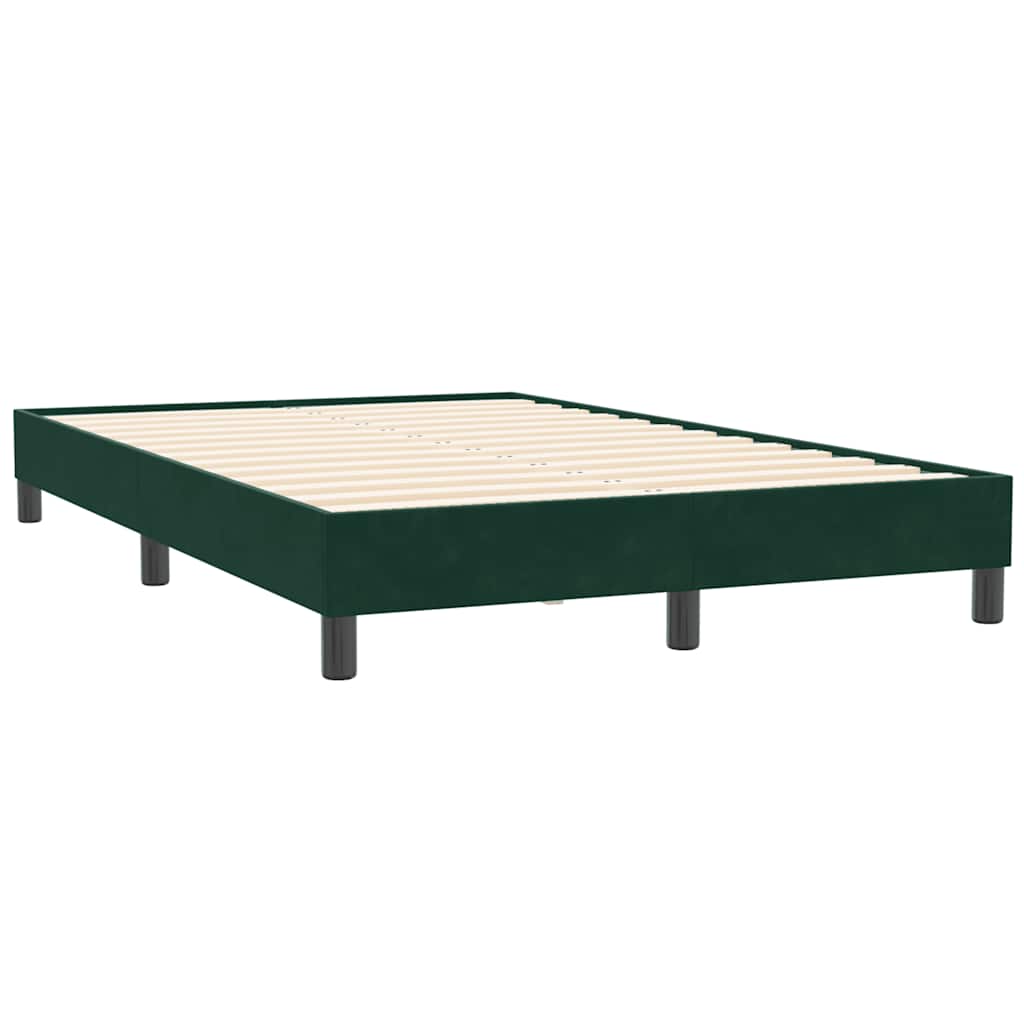 Bettgestell ohne Matratze Dunkelgrün 120x210 cm Samt