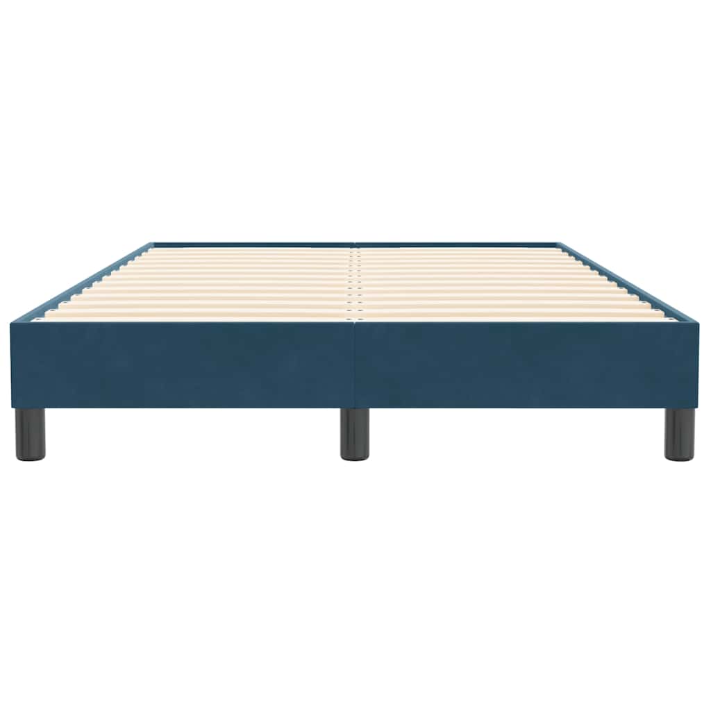 Bettgestell ohne Matratze Dunkelblau 120x210 cm Samt