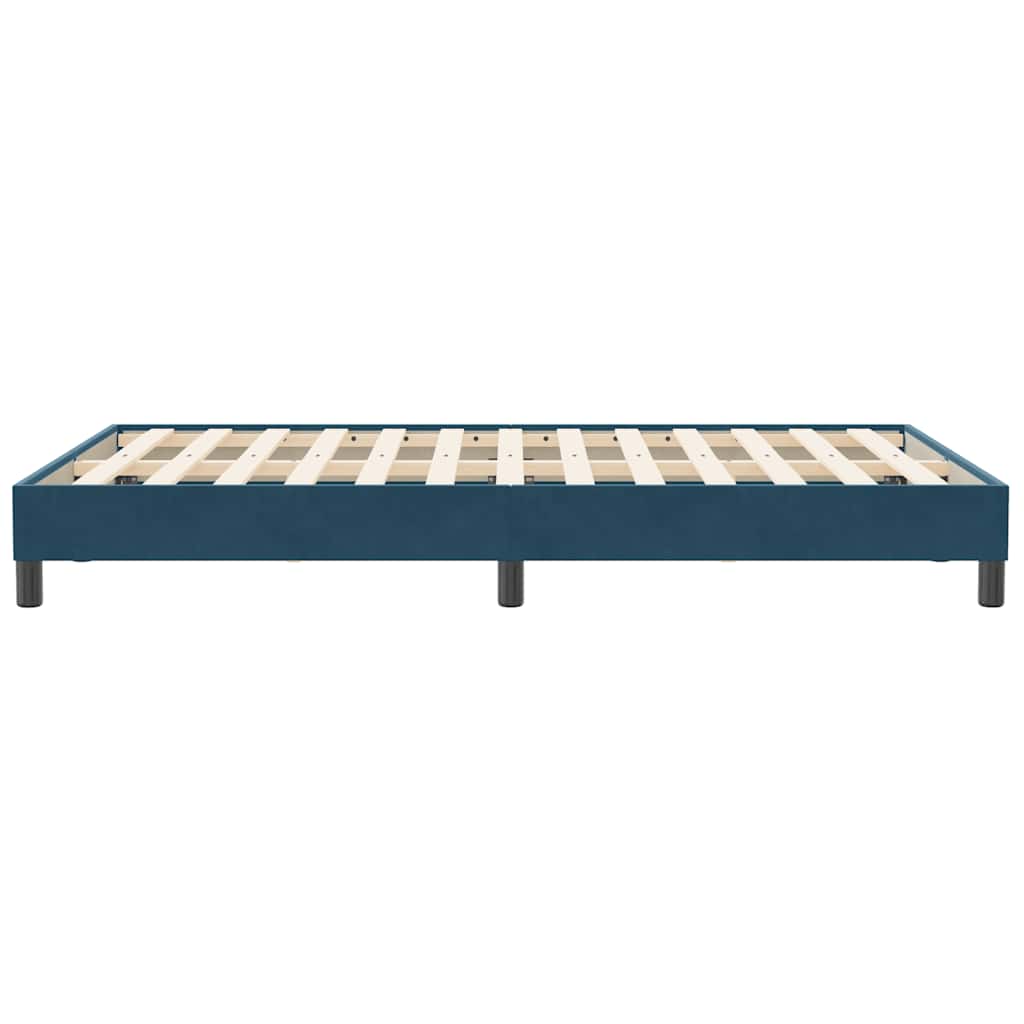 Bettgestell ohne Matratze Dunkelblau 120x210 cm Samt