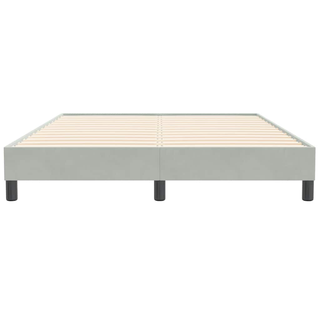 Bettgestell ohne Matratze Hellgrau 160x210 cm Samt