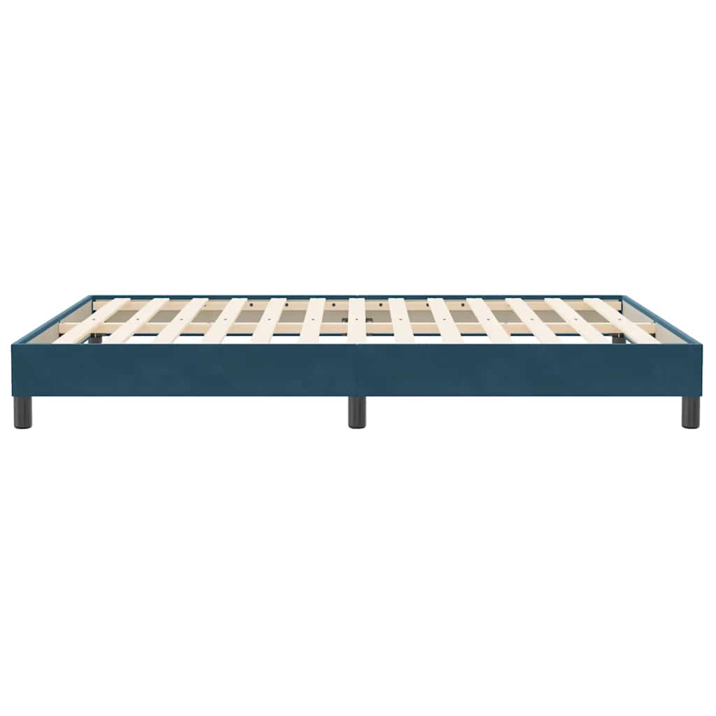 Bettgestell ohne Matratze Dunkelblau 160x210 cm Samt