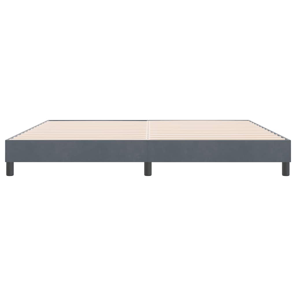 Bettgestell ohne Matratze Dunkelgrau 180x210 cm Samt
