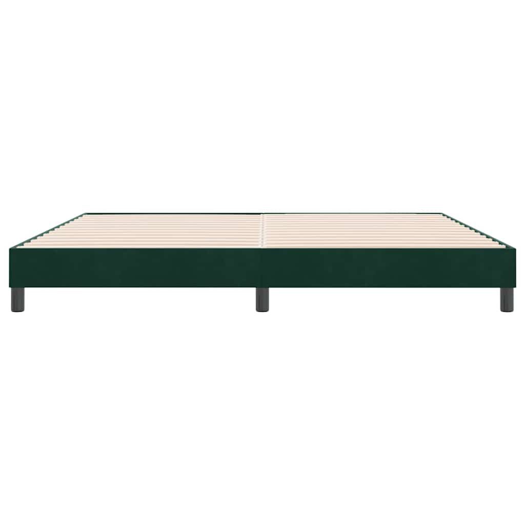 Bettgestell ohne Matratze Dunkelgrün 180x210 cm Samt