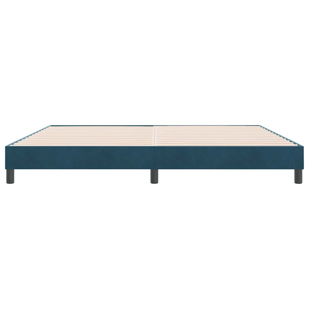 Bettgestell ohne Matratze Dunkelblau 180x210 cm Samt