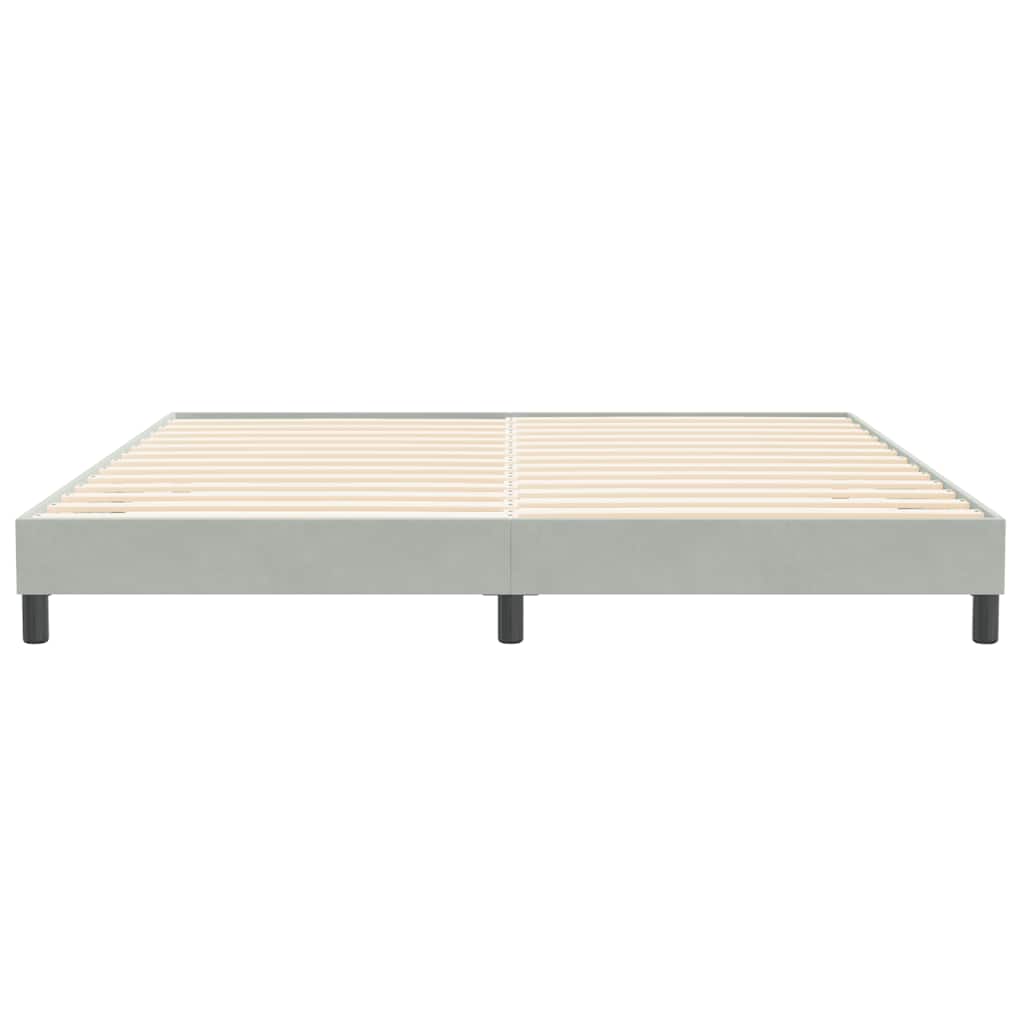 Bettgestell ohne Matratze Hellgrau 200x210 cm Samt