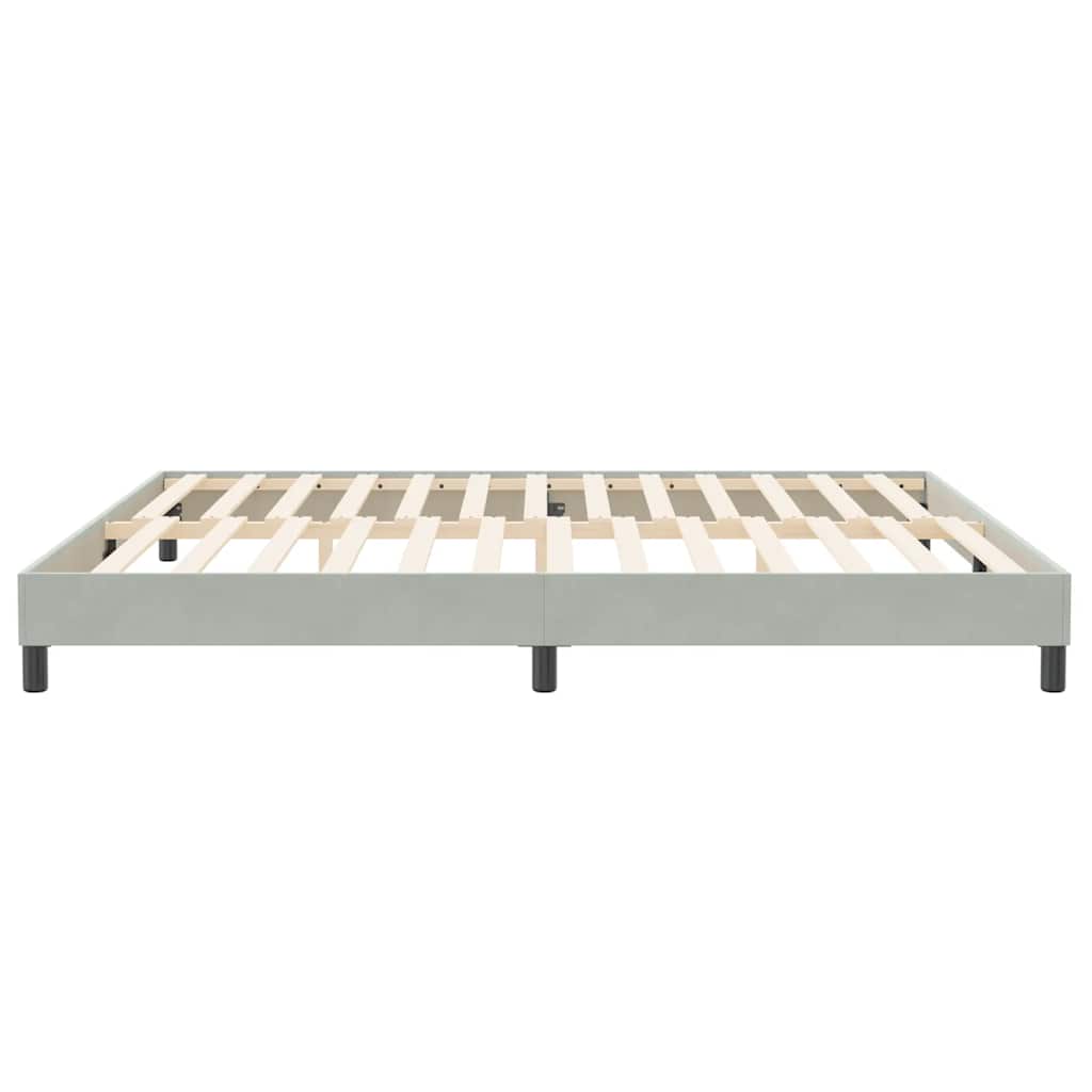 Bettgestell ohne Matratze Hellgrau 200x210 cm Samt