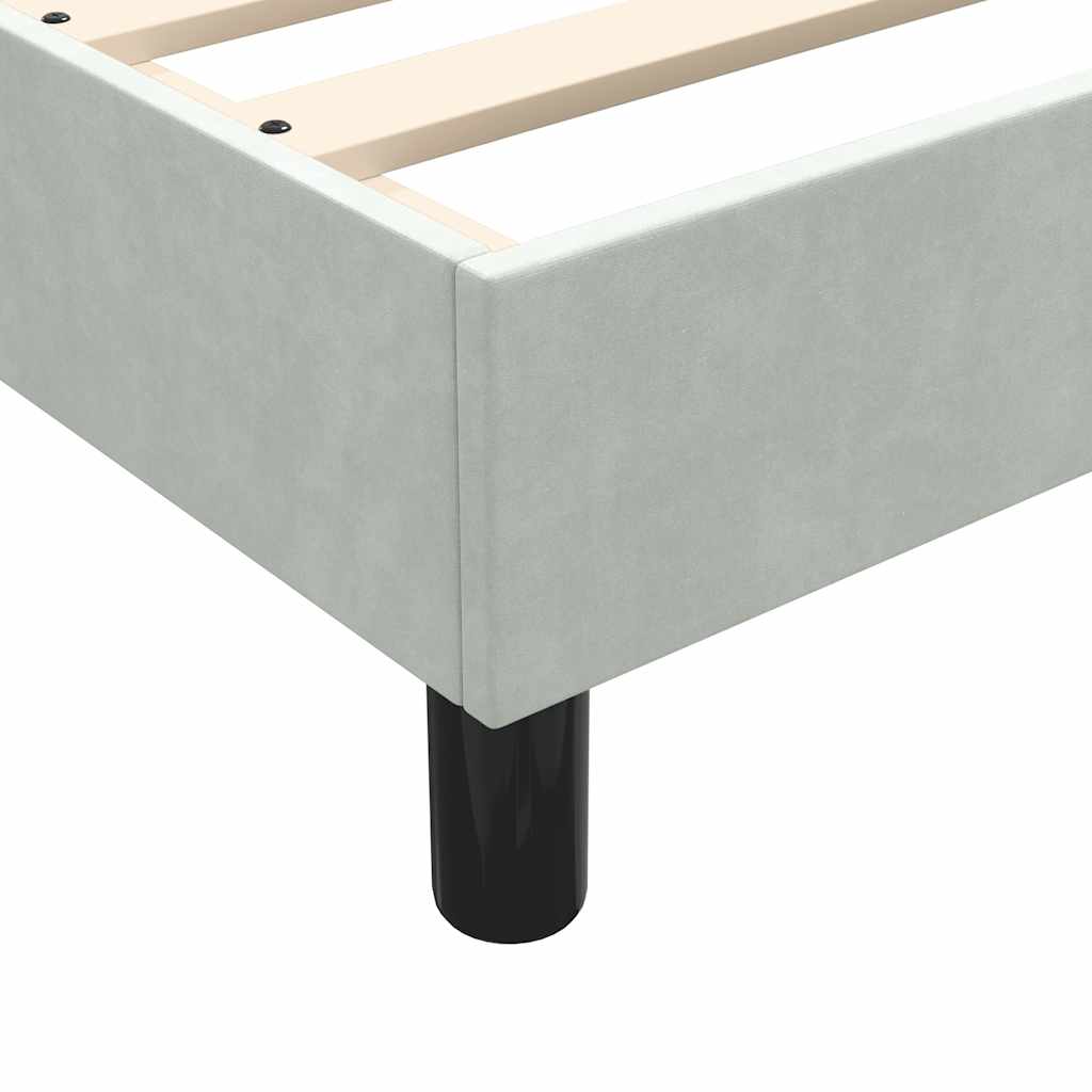 Bettgestell ohne Matratze Hellgrau 200x210 cm Samt