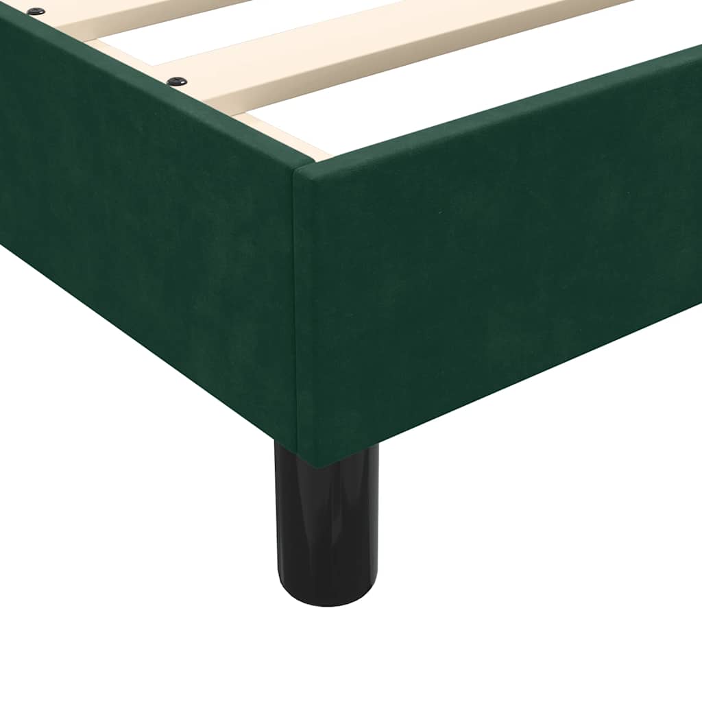 Bettgestell ohne Matratze Dunkelgrün 200x210 cm Samt