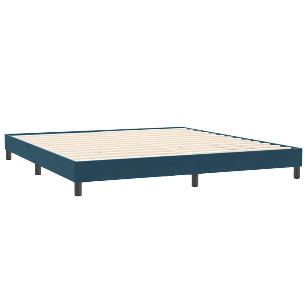 Bettgestell ohne Matratze Dunkelblau 200x210 cm Samt