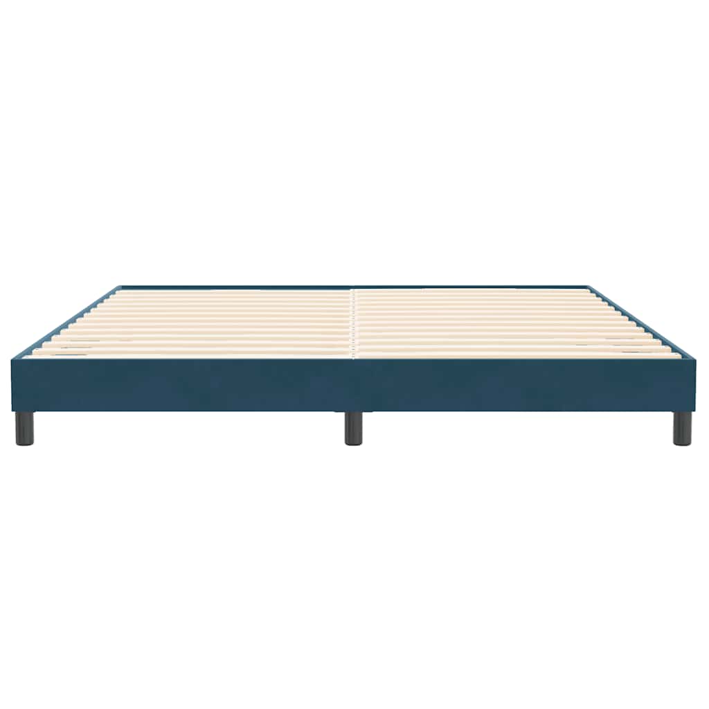 Bettgestell ohne Matratze Dunkelblau 200x210 cm Samt