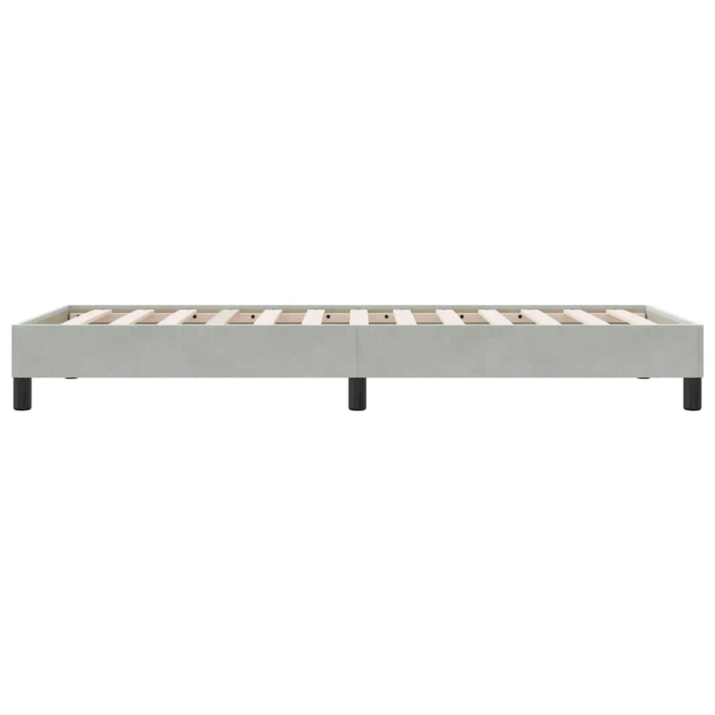 Bettgestell ohne Matratze Hellgrau 80x220 cm Samt