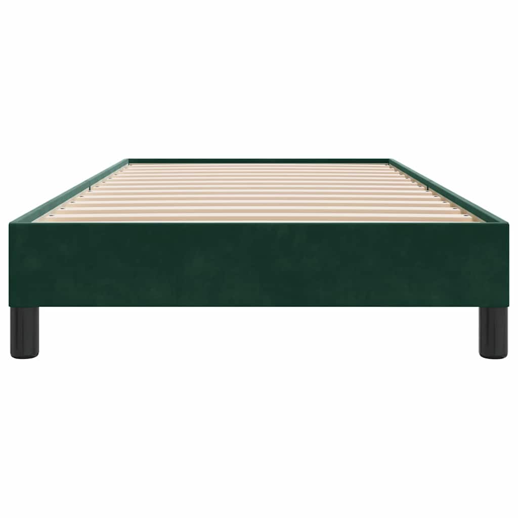 Bettgestell ohne Matratze Dunkelgrün 80x220 cm Samt