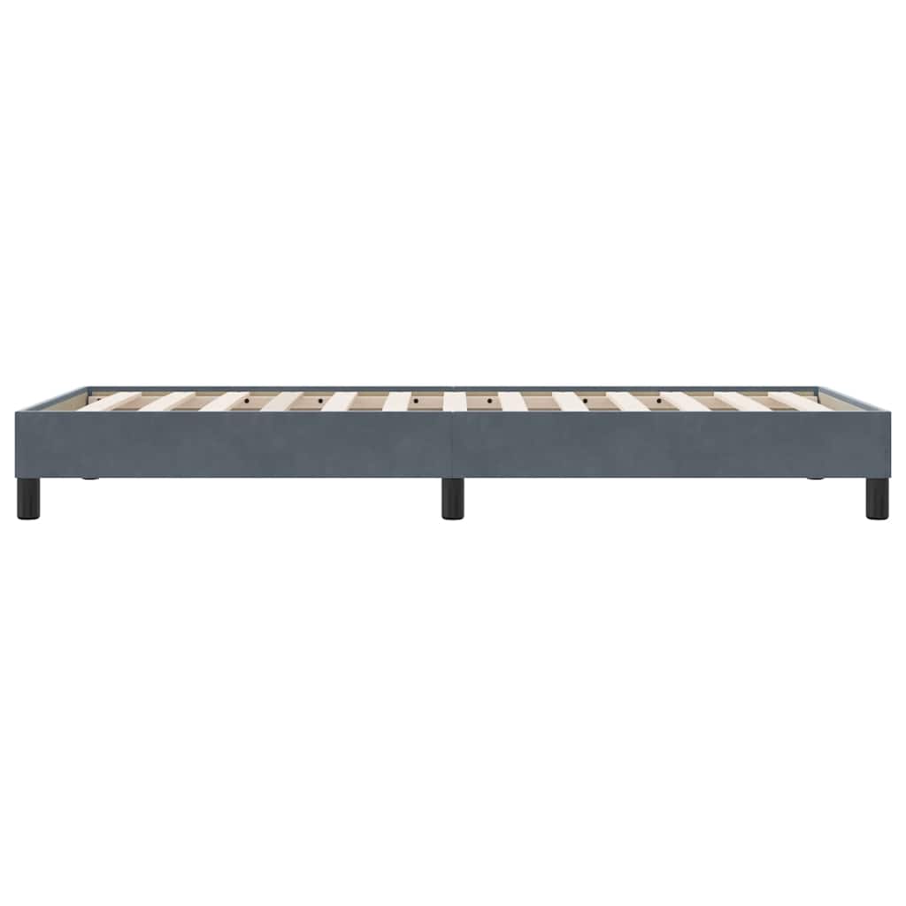 Bettgestell ohne Matratze Dunkelgrau 90x220 cm Samt