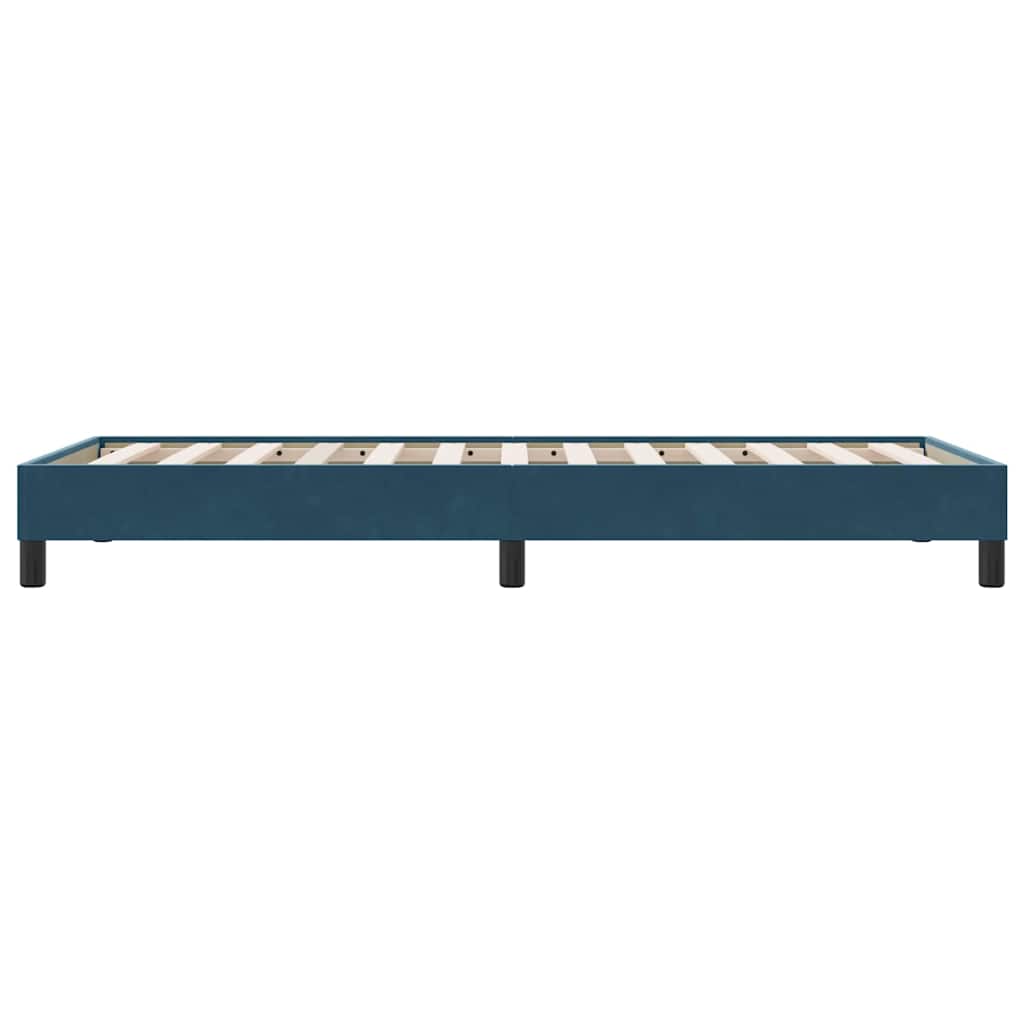 Bettgestell ohne Matratze Dunkelblau 100x220 cm Samt