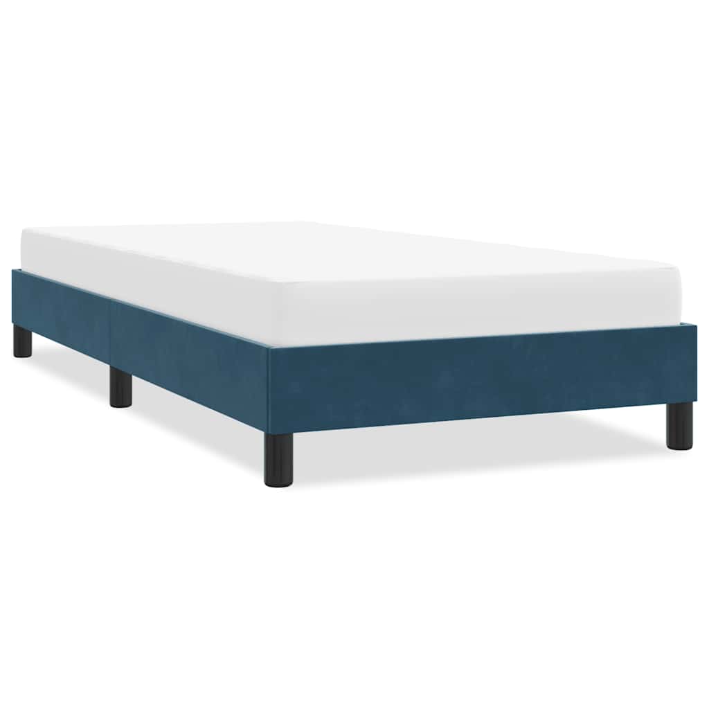 Bettgestell ohne Matratze Dunkelblau 100x220 cm Samt