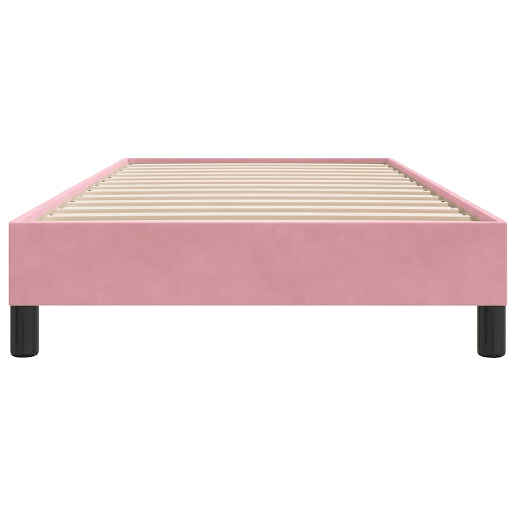 Bettgestell ohne Matratze Rosa 100x220 cm Samt