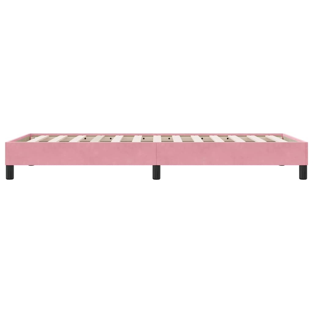 Bettgestell ohne Matratze Rosa 100x220 cm Samt