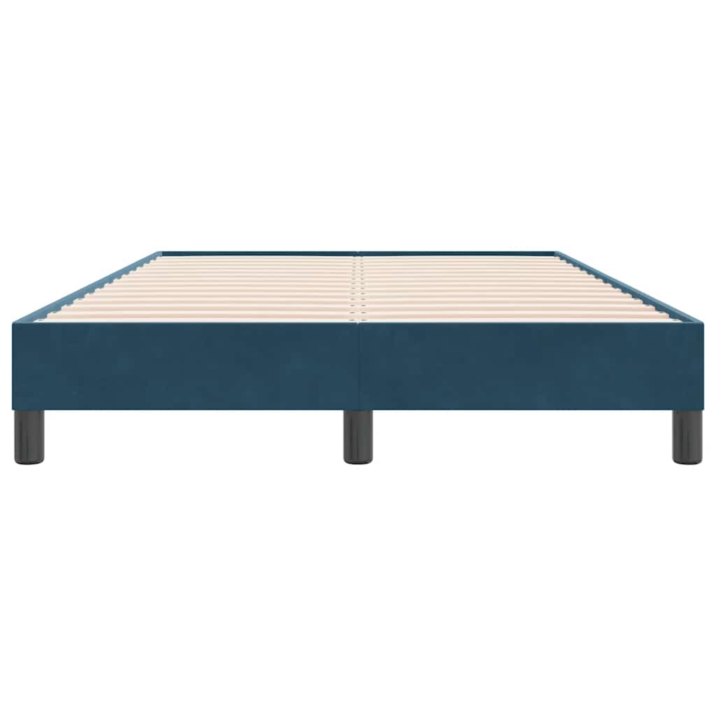 Bettgestell ohne Matratze Dunkelblau 120x220 cm Samt