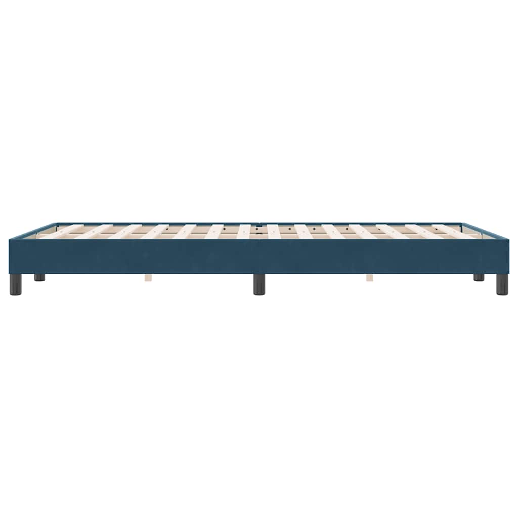 Bettgestell ohne Matratze Dunkelblau 120x220 cm Samt