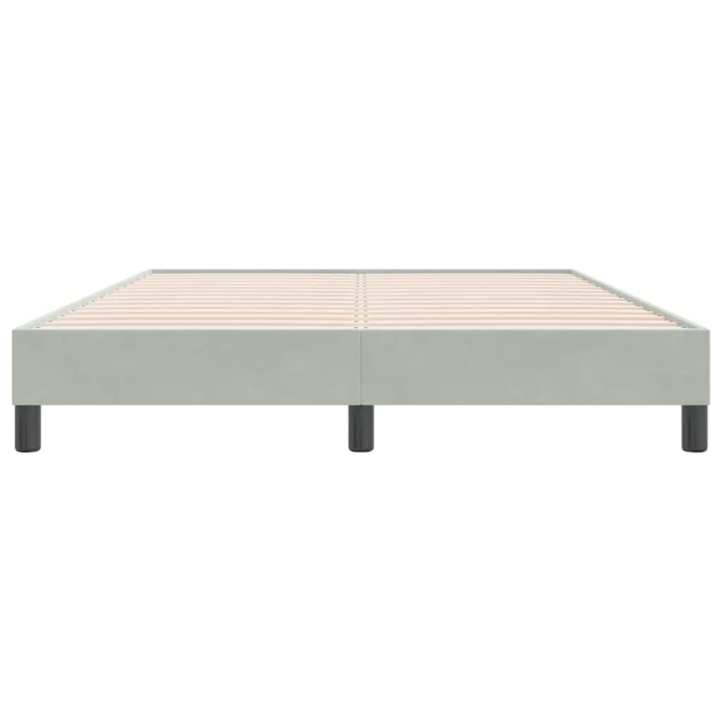 Bettgestell ohne Matratze Hellgrau 140x220 cm Samt