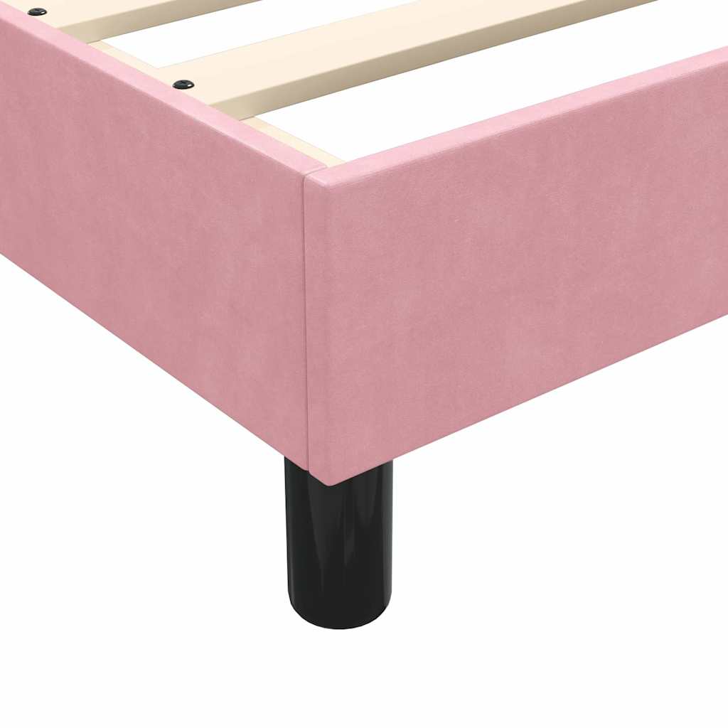Bettgestell ohne Matratze Rosa 140x220 cm Samt