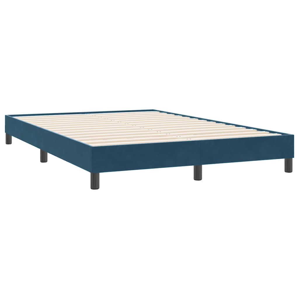 Bettgestell ohne Matratze Dunkelblau 160x220 cm Samt