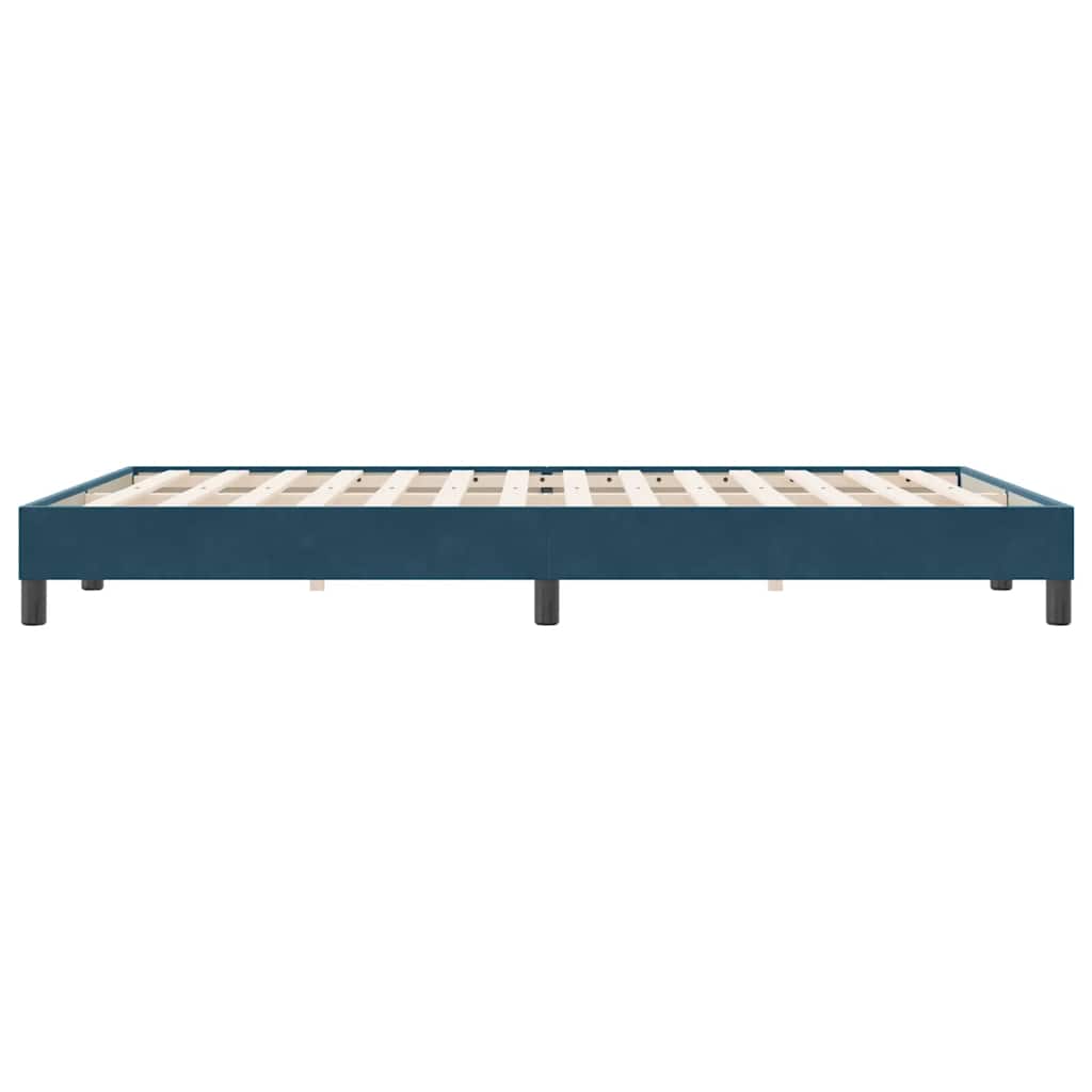 Bettgestell ohne Matratze Dunkelblau 160x220 cm Samt