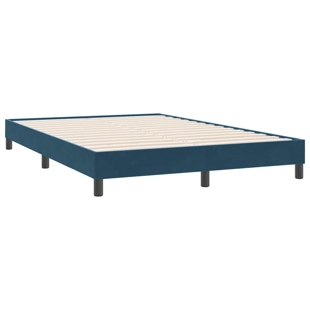 Bettgestell ohne Matratze Dunkelblau 160x220 cm Samt