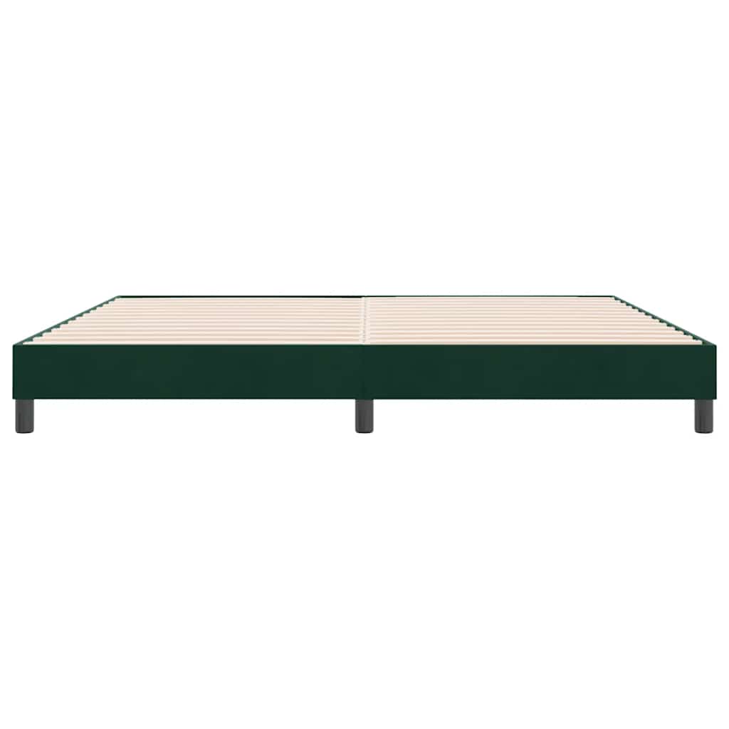 Bettgestell ohne Matratze Dunkelgrün 180x220 cm Samt