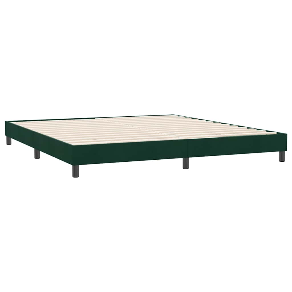 Bettgestell ohne Matratze Dunkelgrün 180x220 cm Samt