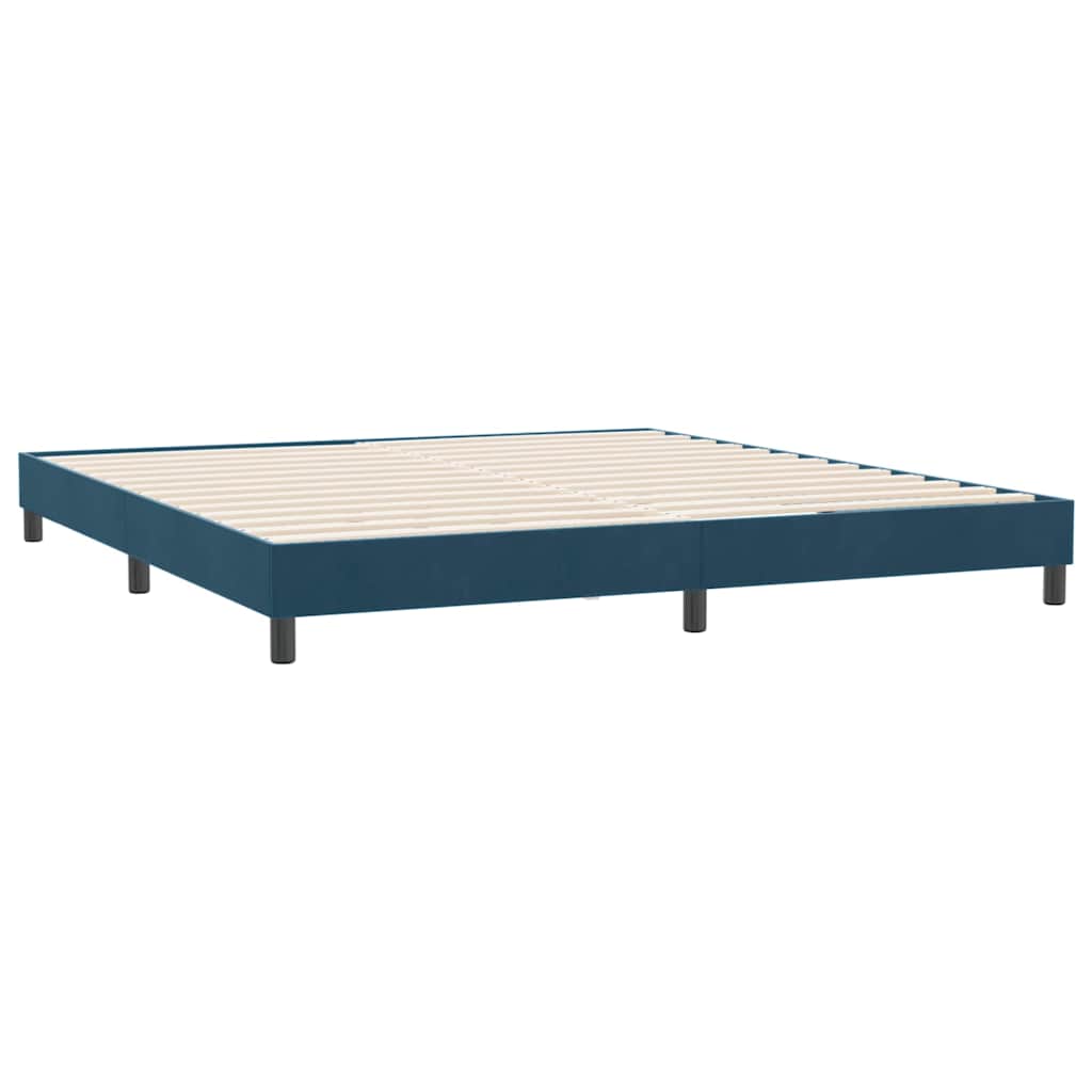 Bettgestell ohne Matratze Dunkelblau 180x220 cm Samt