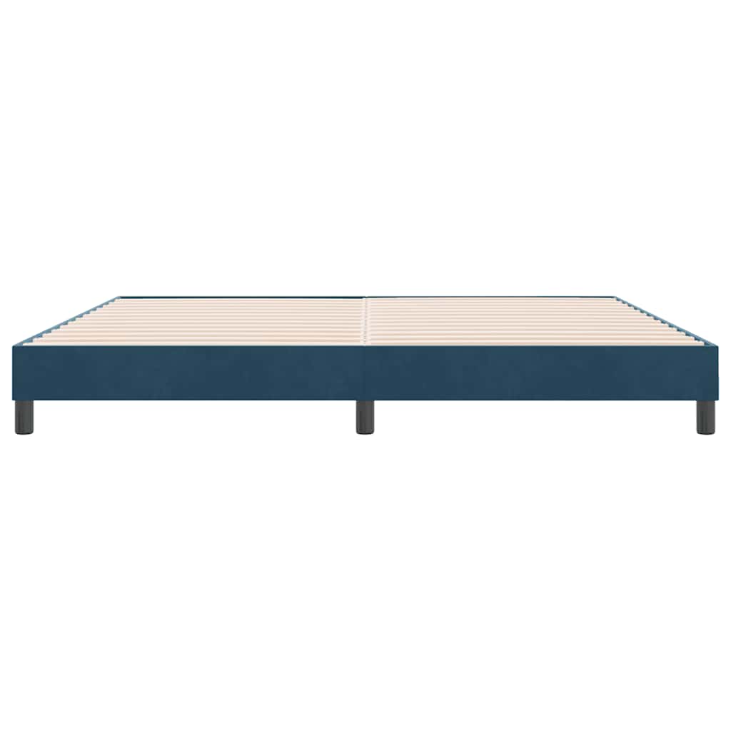 Bettgestell ohne Matratze Dunkelblau 180x220 cm Samt