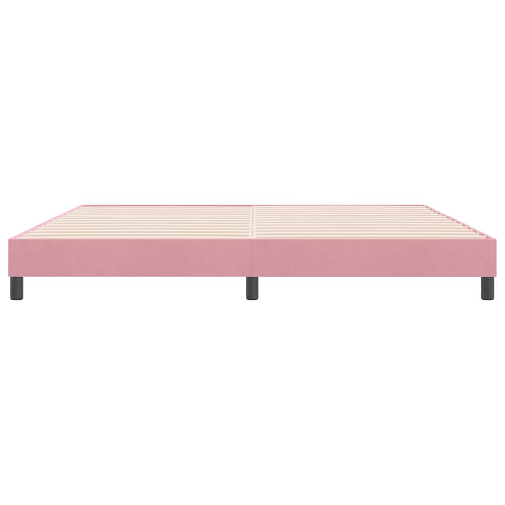 Bettgestell ohne Matratze Rosa 180x220 cm Samt