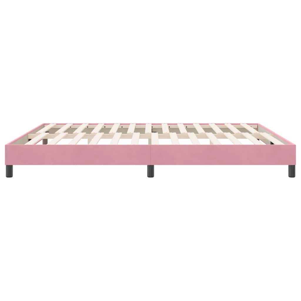 Bettgestell ohne Matratze Rosa 180x220 cm Samt