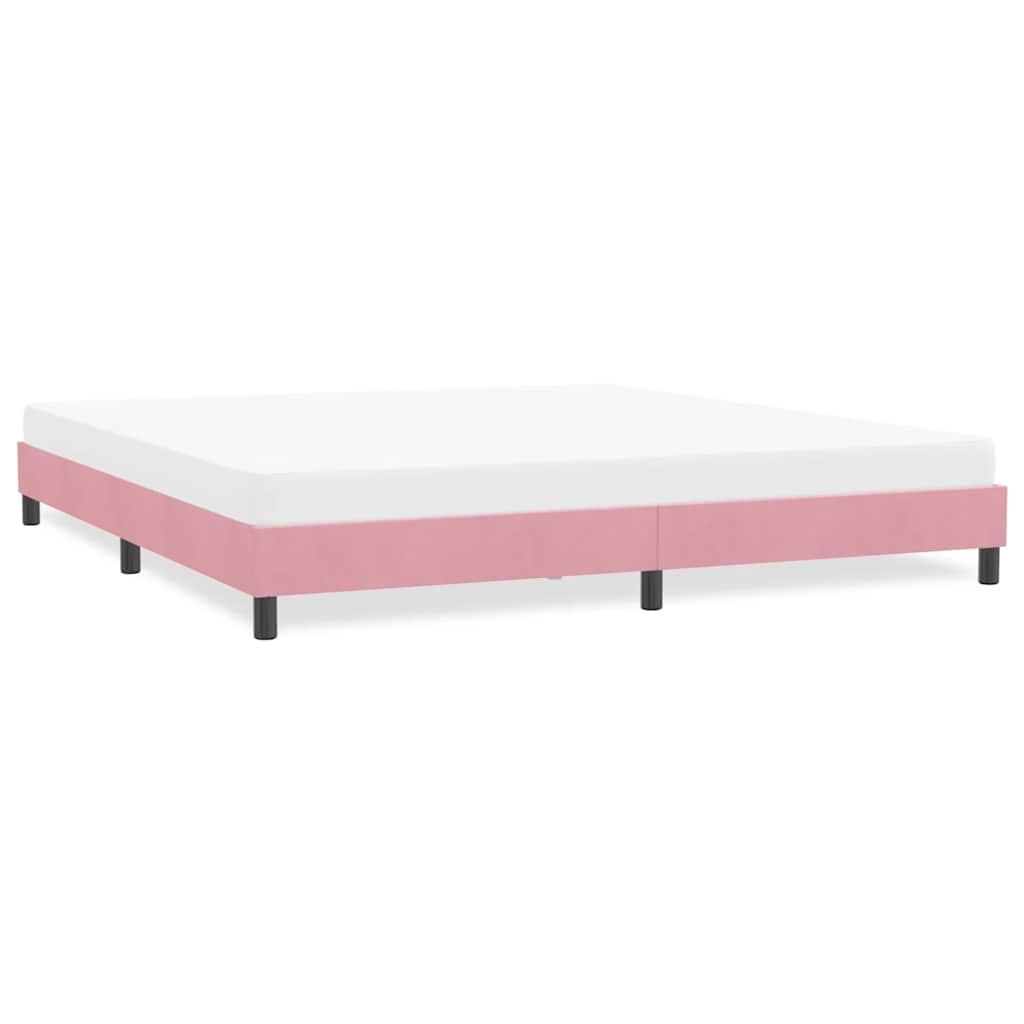 Bettgestell ohne Matratze Rosa 180x220 cm Samt