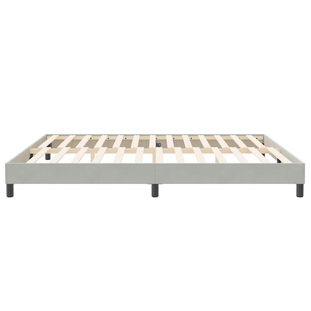 Bettgestell ohne Matratze Hellgrau 200x220 cm Samt