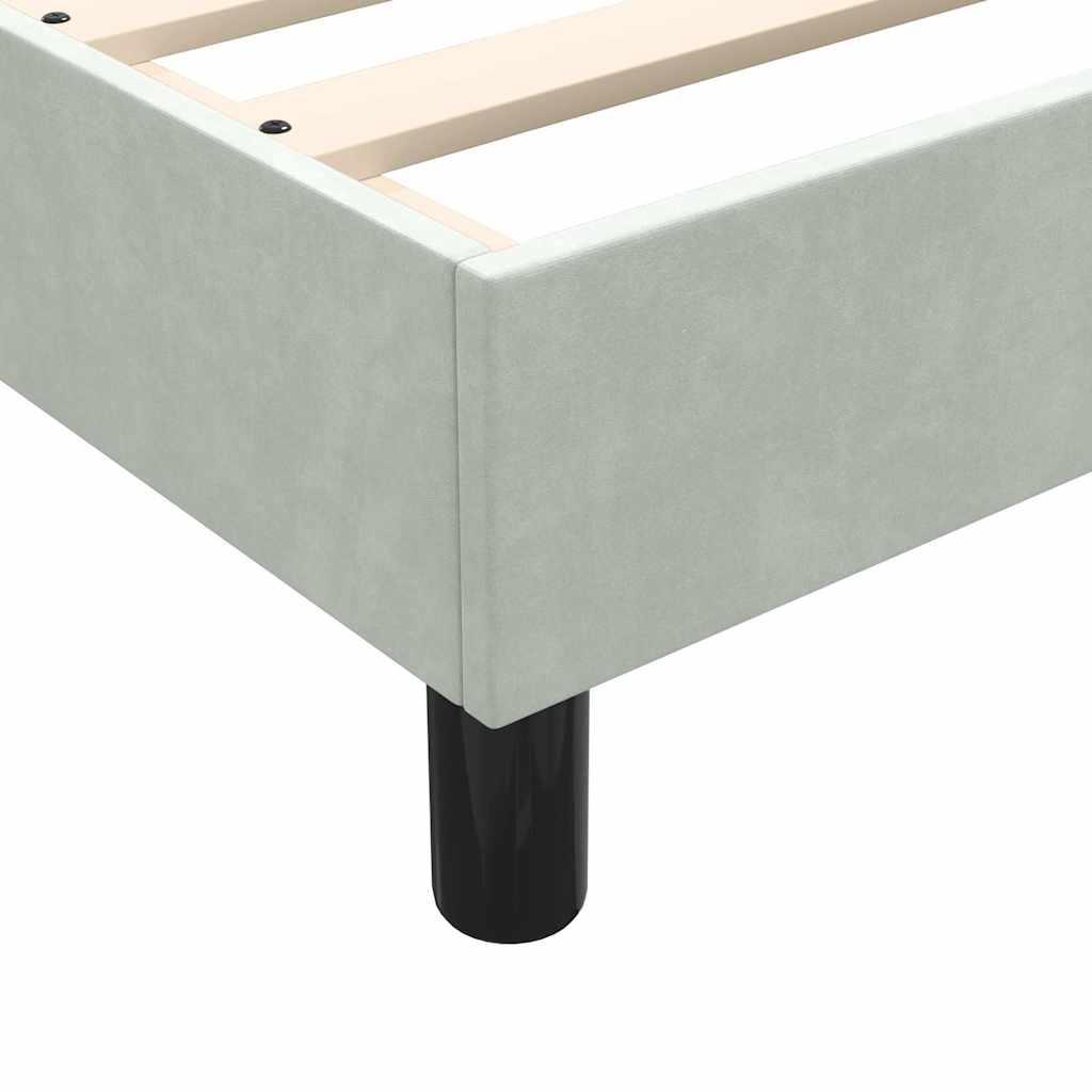 Bettgestell ohne Matratze Hellgrau 200x220 cm Samt