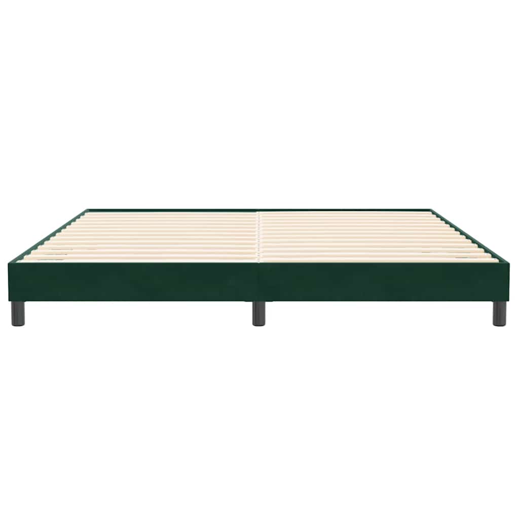 Bettgestell ohne Matratze Dunkelgrün 200x220 cm Samt