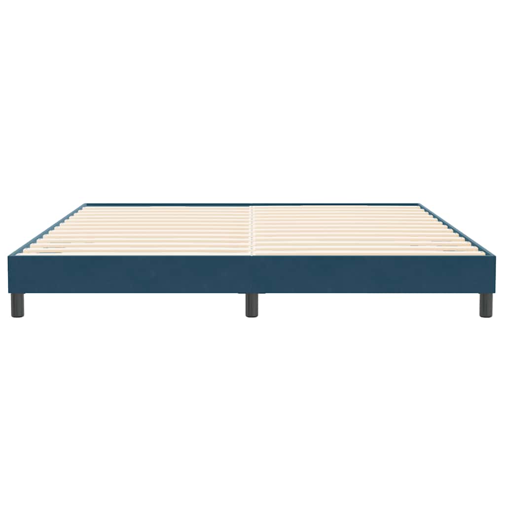 Bettgestell ohne Matratze Dunkelblau 200x220 cm Samt